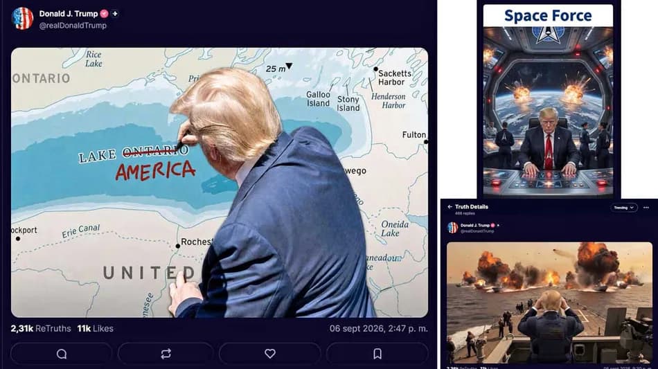 Entre el descontrol y la estrategia política, Trump abruma con disparatados posteos en su red social